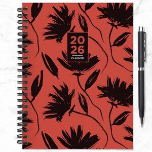 2026 Electric Red Monthly Planner